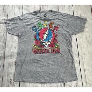 Grateful Dead Dancing Bear Band T Shirt Size XL Extra Large Gray Ripple Junction